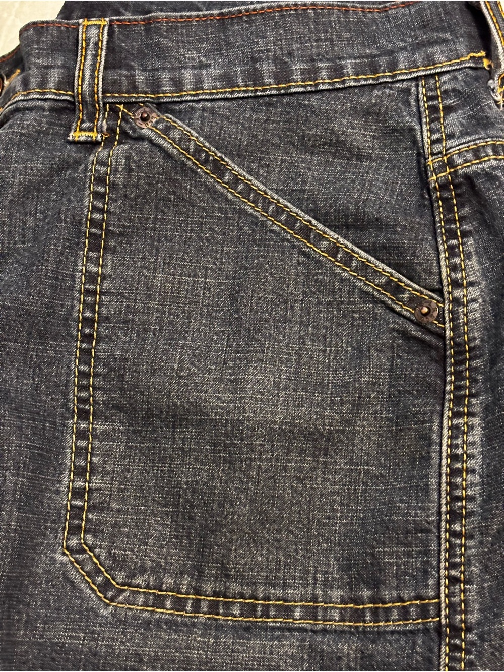 Levi Strauss Denim Maxi Skirt Women’s Dark Wash Split Hem Y2k - Picture 5 of 7